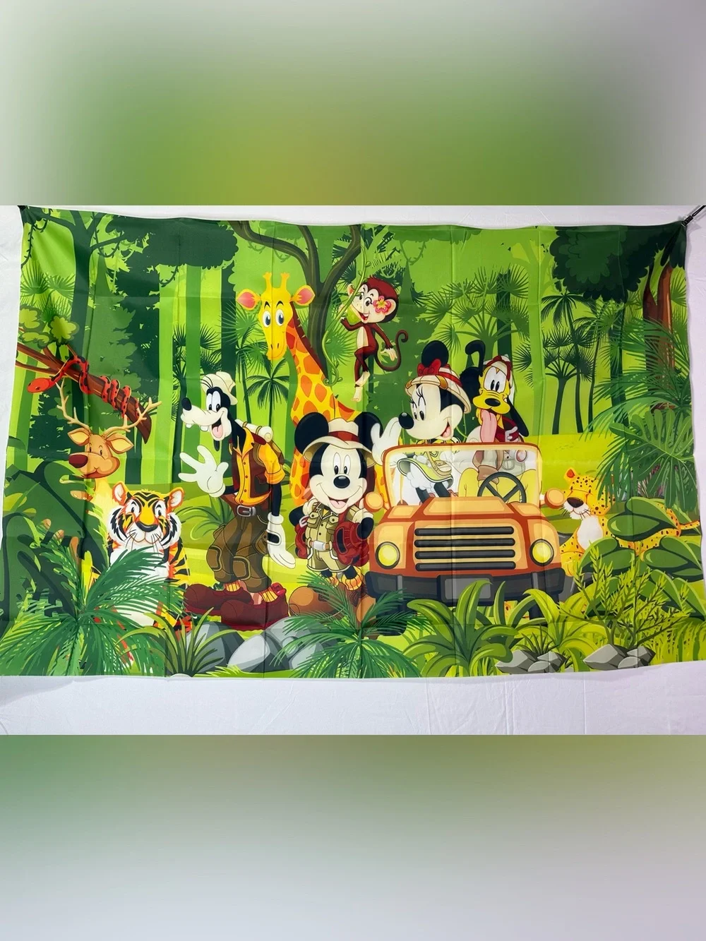 Mickey Mouse And Friends Safari Theme Birthday Backdrop Banner 5x3